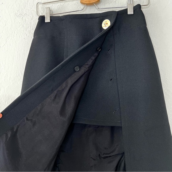 Givenchy Gold Clasp Wrap Slit Skirt - Picture 4 of 12